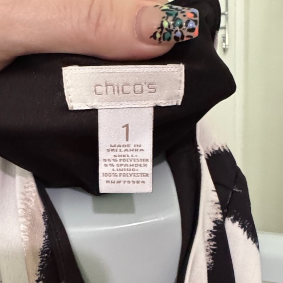 Chico's Monochrome Patterned Dress - Picture 2 of 9